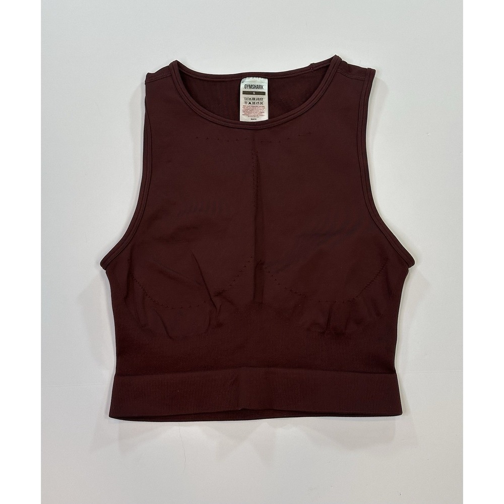 Gymshark Sweat Seamless Midi Tank | Baked Maroon | S